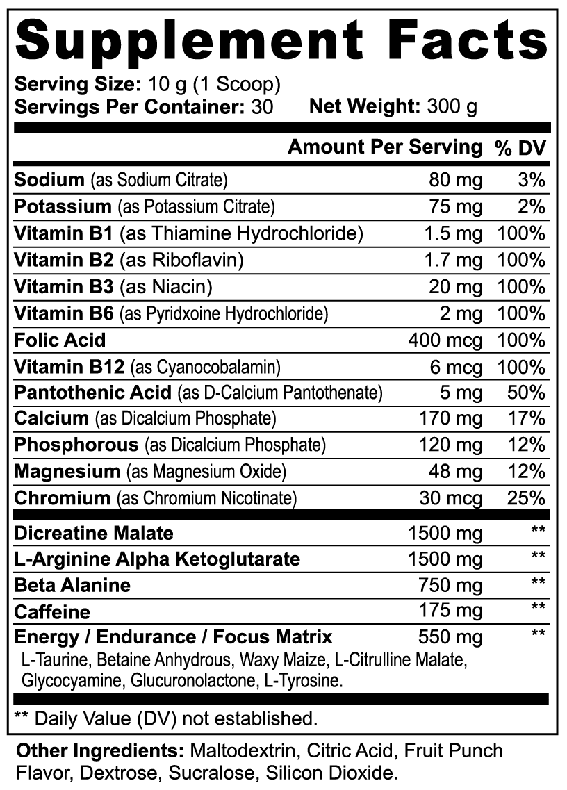 BLOOD SURGE PRE WORKOUT